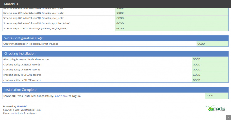 Instalación Mantis completa
