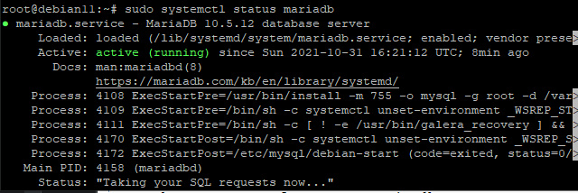 Instalación de MariaDB en Debian 11