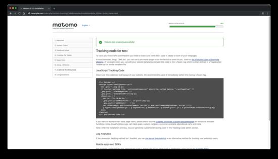 Código de seguimiento Javascript