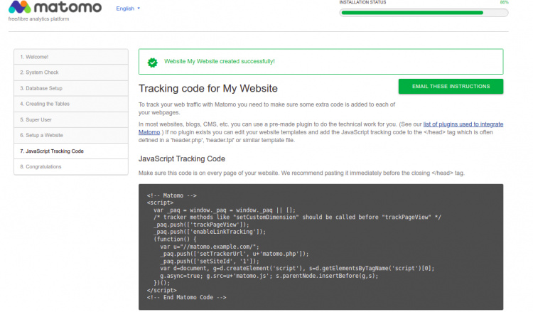 Código de seguimiento