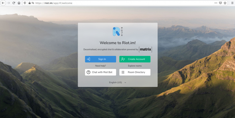 Matrix Synapse Inicia sesión con Riot