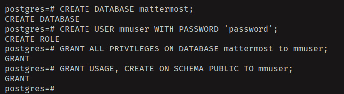 crear base de datos y usuario