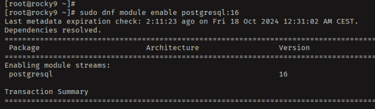 activar repo postgresql 16