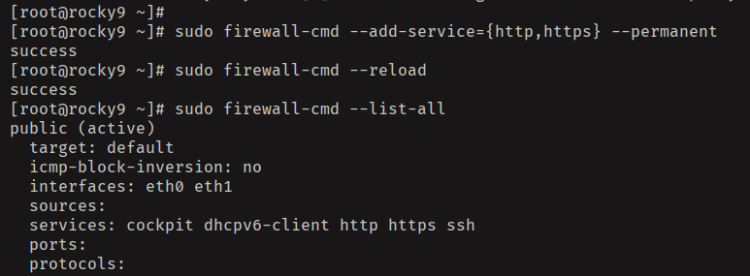 configurar firewalld