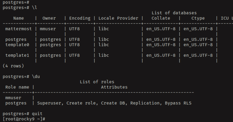 listar base de datos y usuario