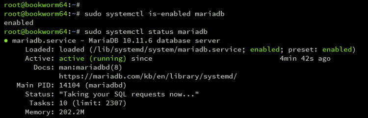 verificar mariadb