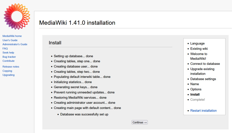 instalación completa