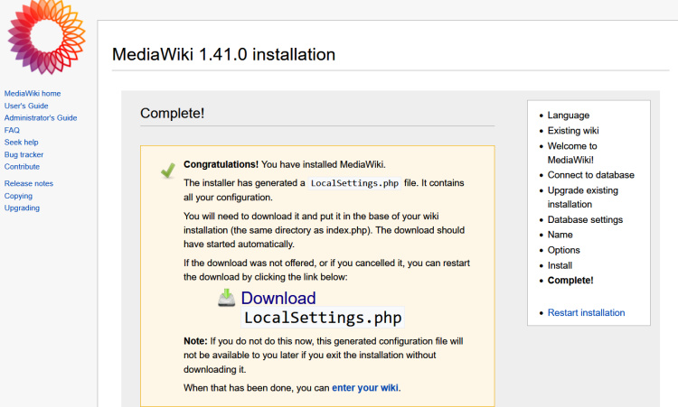 instalación completa