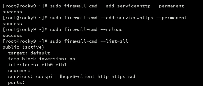 configurar firewalld