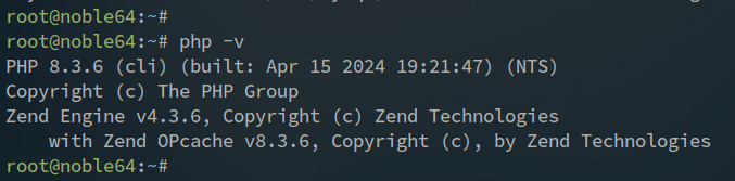 comprueba la versión de php