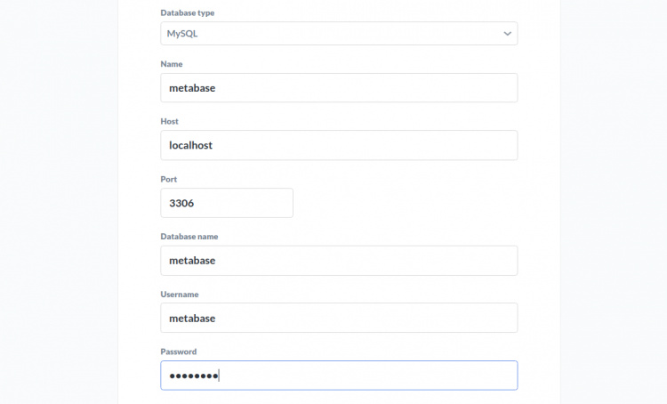 Detalles de la base de datos