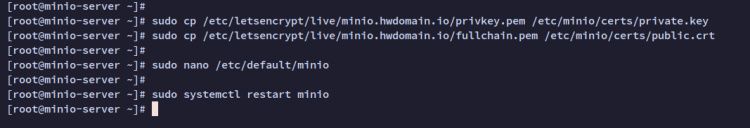 asegurar minio con ssl