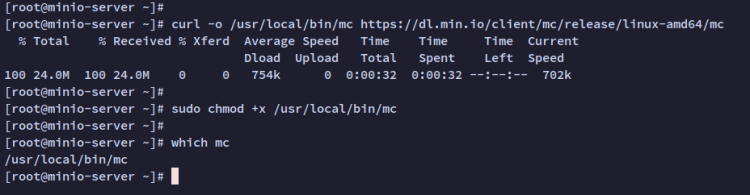 instalar cliente minio