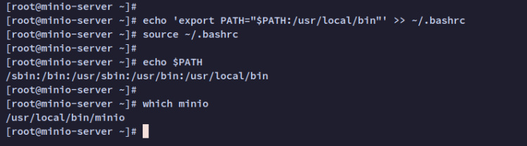 configuración minio