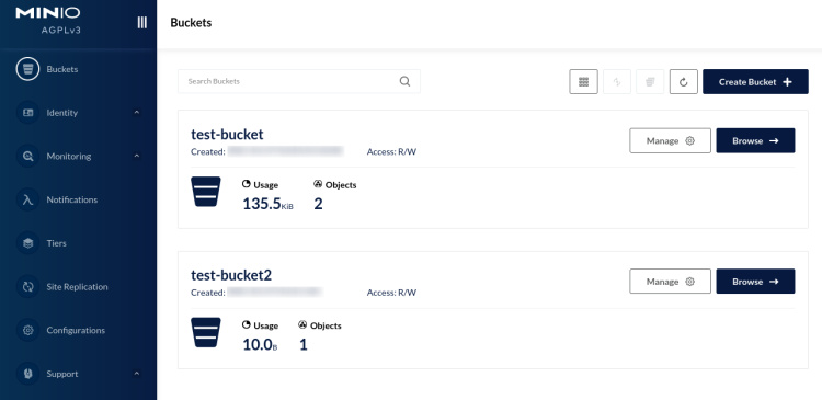 cubo de comprobación