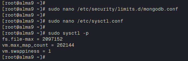 configurar ulimit y sysctl
