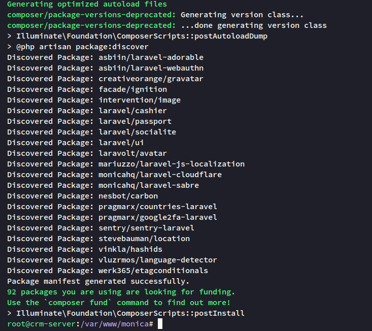 instalación completada