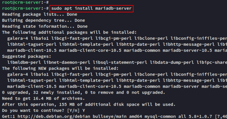 instalar mariadb