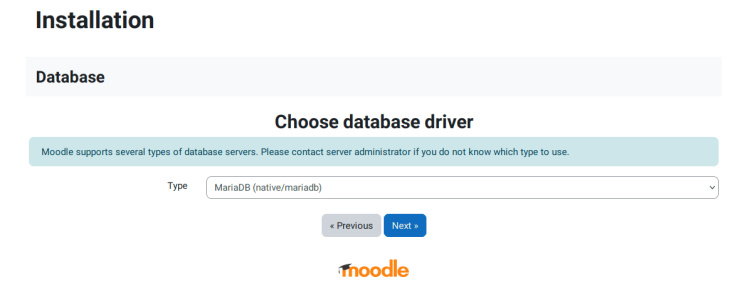 controlador de base de datos mariadb