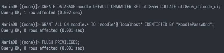 crear base de datos y usuario