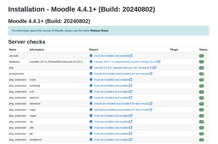 comprobaciones del sistema