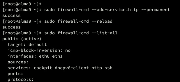 configurar firewalld