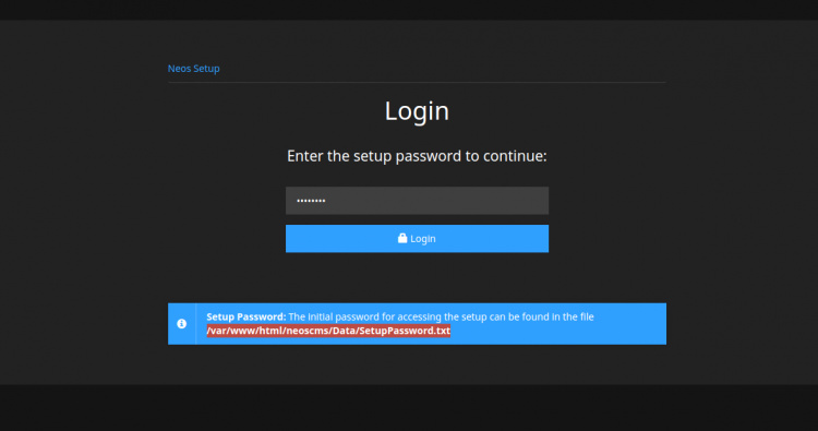 Inicio de sesión de Neos