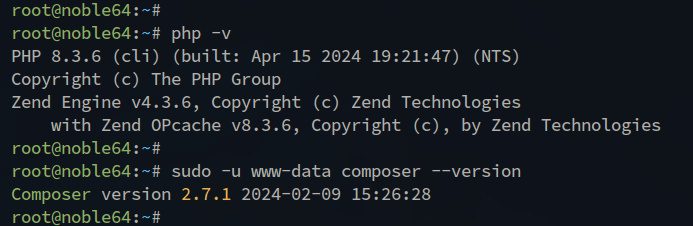 comprueba php y composer