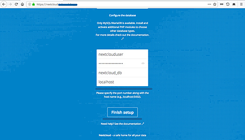 Configuración de la base de datos