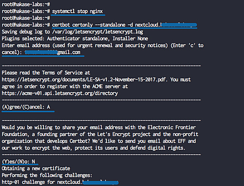 Generar el certificado SSL Let's encrypt