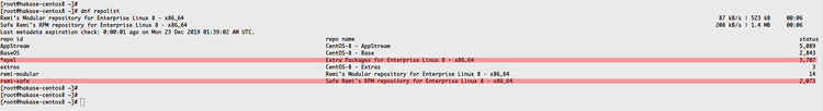 Comprueba los repositorios de DNF