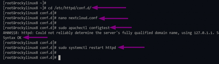 Configurar el host virtual apache/httpd para Nextcloud