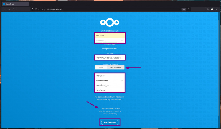 Instalación de Nextcloud