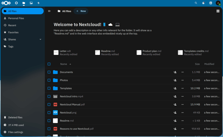panel nextcloud