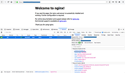 Página de prueba de Nginx