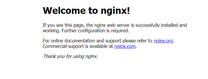 página de destino Nginx por defecto