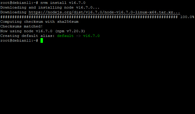 nvm instalar node js