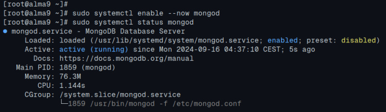 activar mongodb