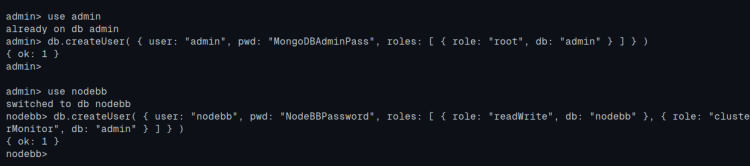crear usuario administrador y configurar base de datos