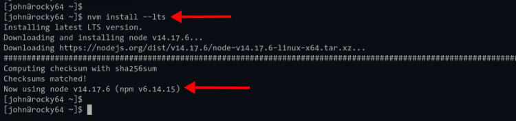 Instalar la versión LTS de Node.js con nvm