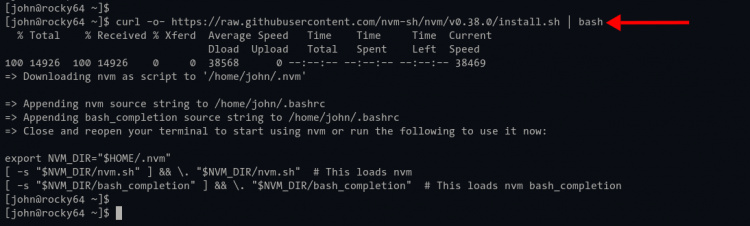 Instalación del gestor de versiones del nodo NVM