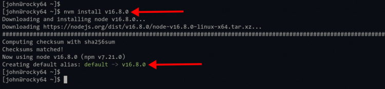 Instalar una versión específica de Node.js con NVM