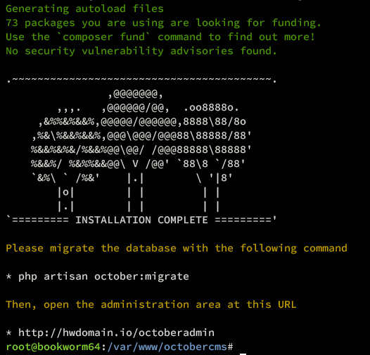 instalación finalizada
