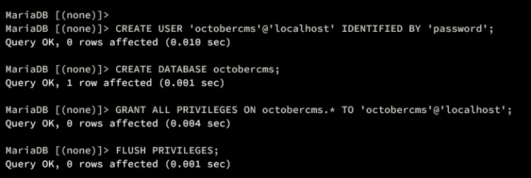crear usuario de base de datos