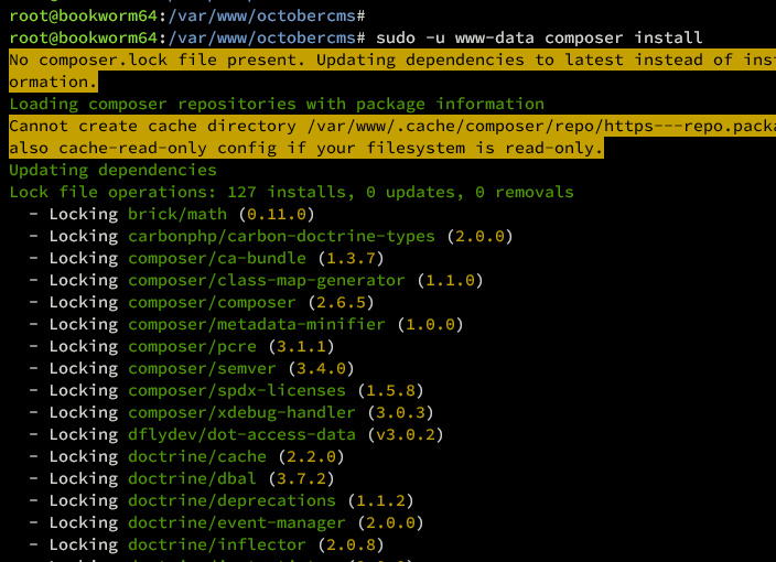 instalar deps php