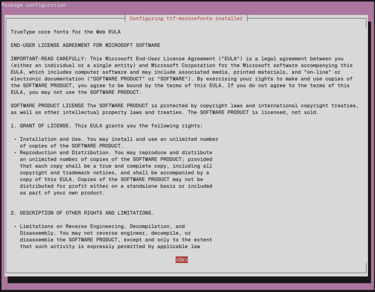 aceptar licencia mscorefont