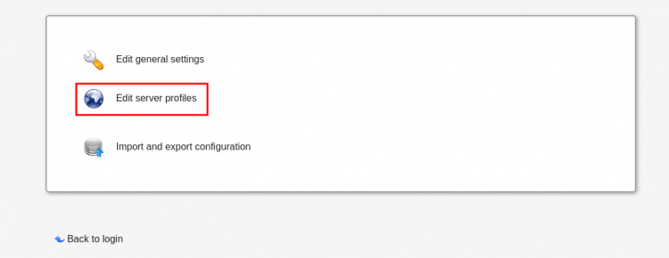 configurar perfiles de servidor