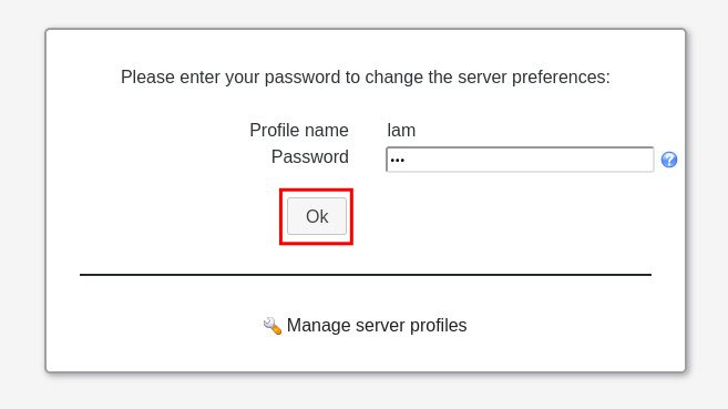 contraseña por defecto lam