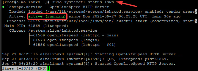  Instalación de OpenLiteSpeed