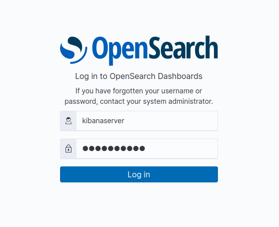 login opensearch